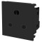 5Amp Euro Module Socket in Black with Bespoke Brown Option